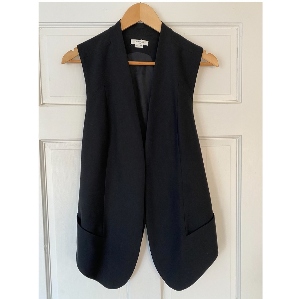 Helmut Lang Asymmetrical Wool Vest, Size M